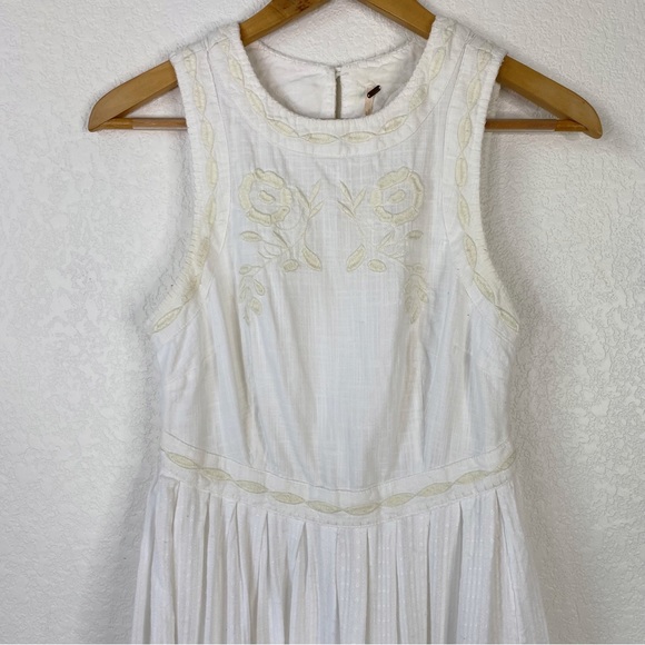 Free People White Birds of a Feather Embroidered Mini Dress - Picture 2 of 11
